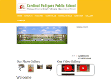 Tablet Screenshot of cardinalpadiyarapublicschool.org